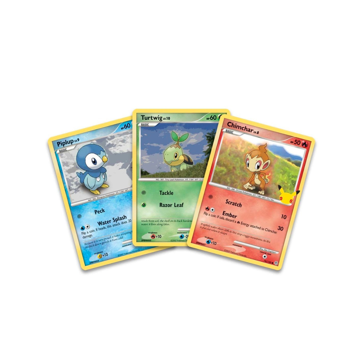 Pokémon TCG: First Partner Pack Sinnoh 3 JUMBO CARDS: Piplup, Turtwig, Chimchar