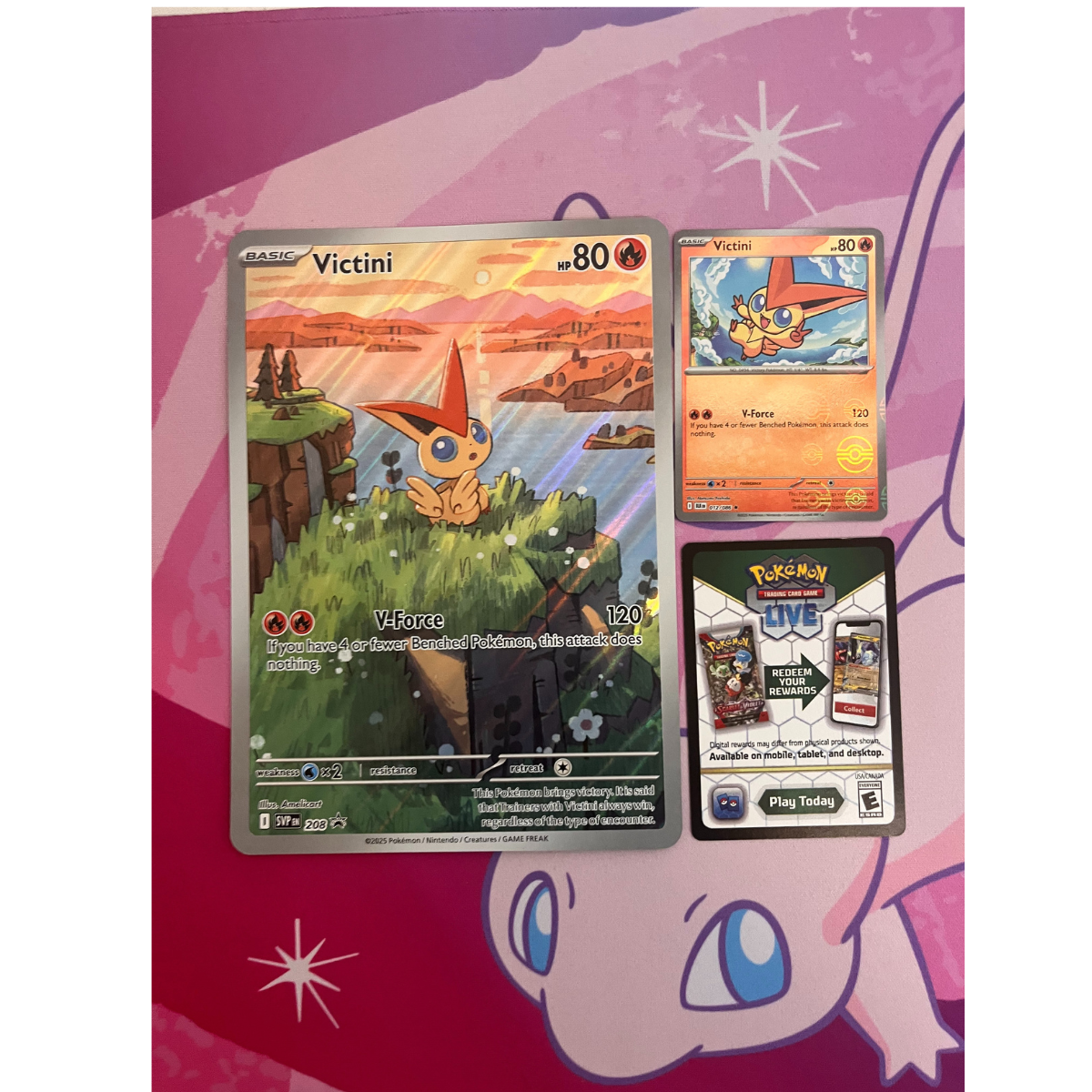 Victini IR 208 JUMBO + Victini PokebalI Ilustration Collection BBWF Promo NM