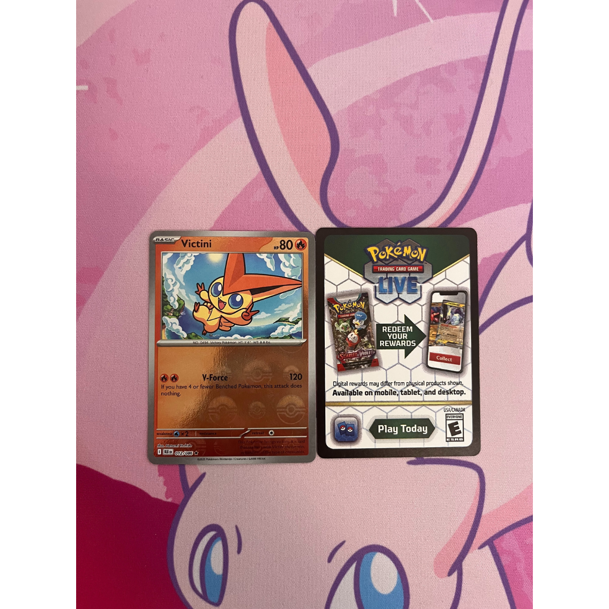 Victini 012/086 Pokeball + Code Card  Illustration Collection BBWF Promo Cards