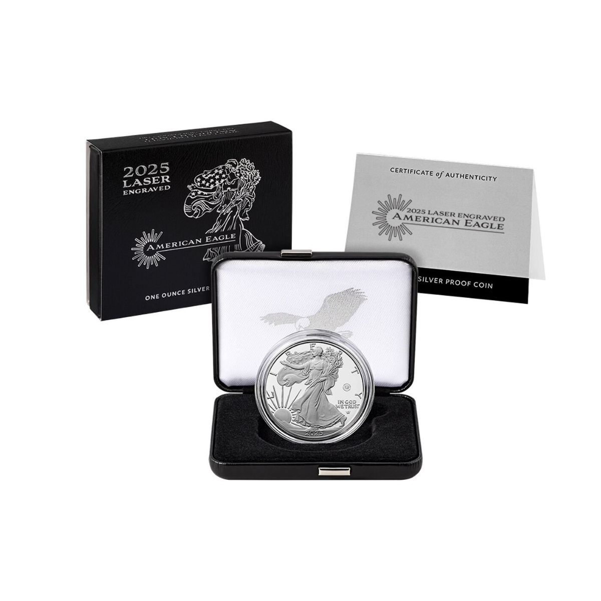 2025 Laser Engraved American Eagle One Ounce Silver Proof Coin