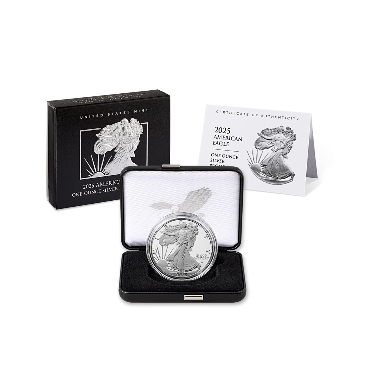 American Eagle 2025 One Ounce Silver Proof Coin SAN FRANCISCO (S) Mint Mark